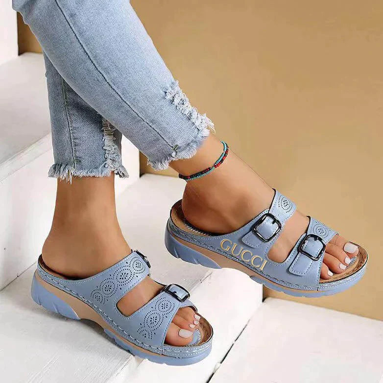 Sandália Comfort™ - Elegância e Alívio Para Seus Pés!